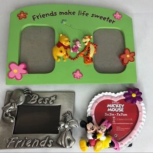 3 Picture Frames Winnie Pooh, Mickey Mouse